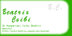 beatrix csibi business card